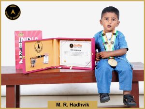 Image of M. R. Hadhvik with IBR Achiever Certificate.