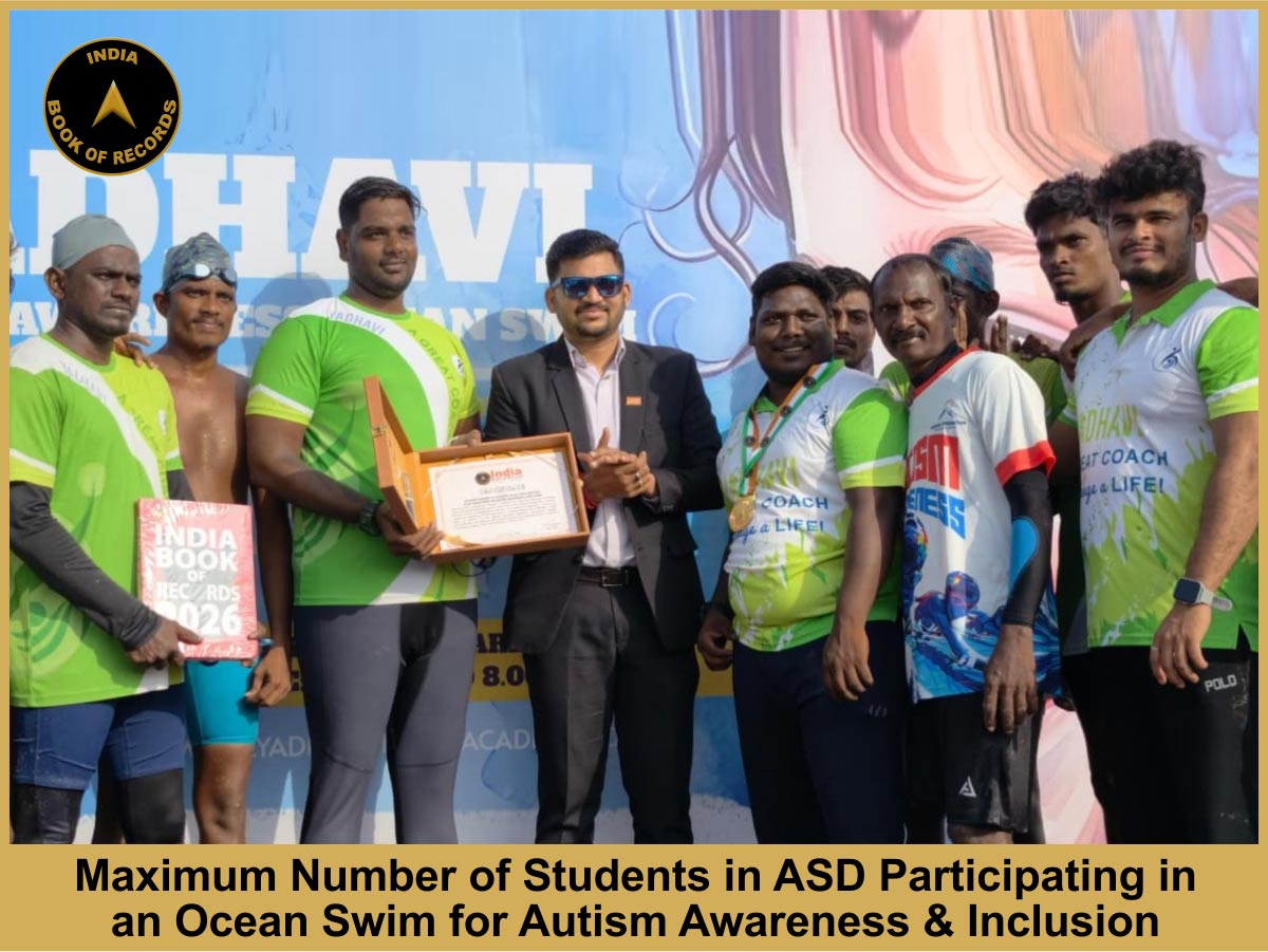 Maximum Number of Children in ASD Participating in an Ocean Swim for Autism Awareness & Inclusion