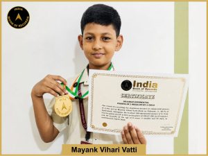 Image of Mayank Vihari Vatti, Maximum exponential powers of 2 recalled by a child.