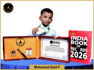 Image of Mohamed Zaid F, Fastest kid to translate 50 Tamil words into English.