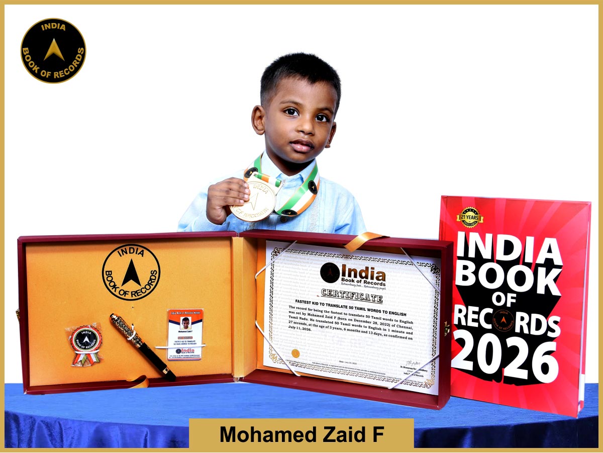 Fastest kid to translate 50 Tamil words into English