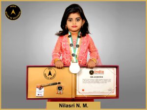 Image of Nilasri N. M. with IBR Achiever Certificate.