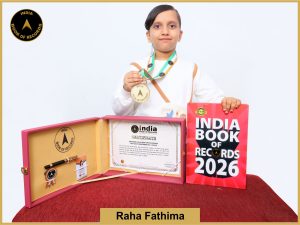 Image of Raha Fatima, Maximum hula hoop spins around the waist performed by a child.