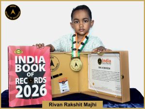 Image of Rivan Rakshit Majhi with IBR Achiever Certificate.