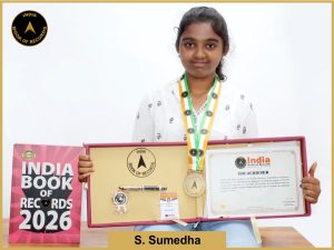 Image of S. Sumedha with IBR Achiever Certificate.