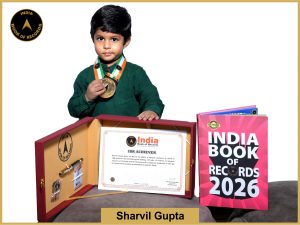 Image of Sharvil Gupta with IBR Achiever Certificate.