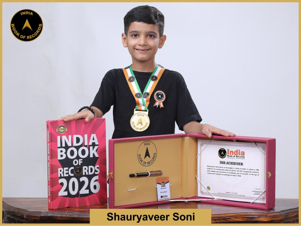 Image of Shauryaveer Soni with IBR Achiever certificate.