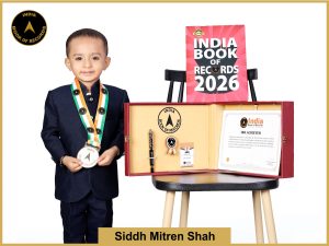 Image of Siddh Mitren Shah with IBR Achiever certificate.