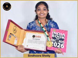 Image of Sindhoora Shetty with IBR Achiever certificate.