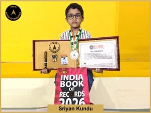Image of Sriyan Kundu with IBR Achiever Certificate.