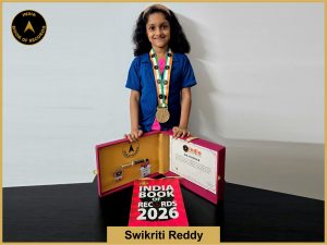 Image of Swikriti Reddy with IBR Achiever Certificate.