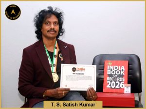Image of T. S. Satish Kumar with IBR Achiever Certificate.