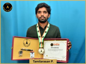 Image of Tamilarasan P. with IBR Achiever certificate.