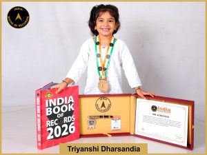 Image of Triyanshi Dharsandia with IBR Achiever certificate.