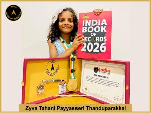 Image of Zyva Tahani Payyasseri Thanduparakkal with IBR Achiever Certificate.