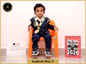 Pic of Aadhvik Shiv Y. with IBR Achiever Certificate.