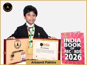 Image of Arkasmit Pakhira with IBR Achiever Certificate.