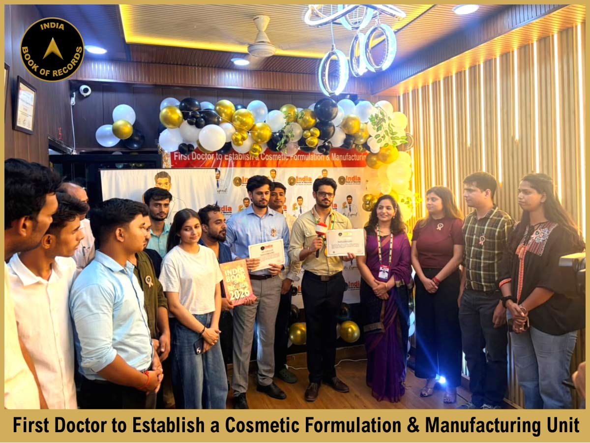 First Doctor to Establish a Cosmetic Formulation & Manufacturing Unit