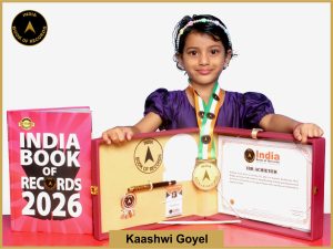 pic of Kaashwi Goyel with IBR Achiever Certificate.