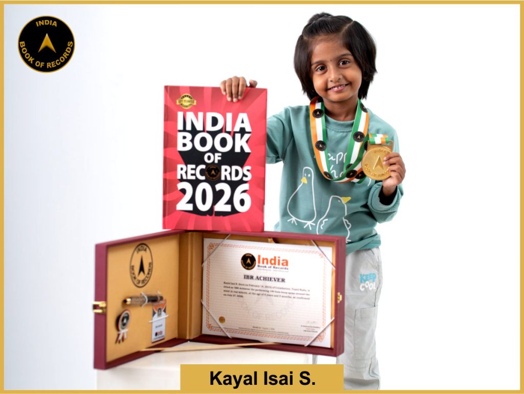 image of Kayal Isai S. with IBR Achiever certificate.