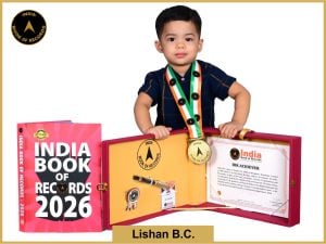 Image of Lishan B.C. with IBR Achiever Certificate.