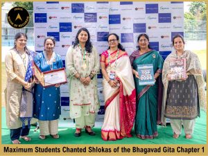 Maximum Students Chanted Shlokas of the Bhagavad Gita Chapter 1.
