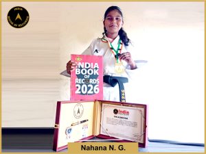 Image of Nahana N. G. with IBR Achiever Certificate.