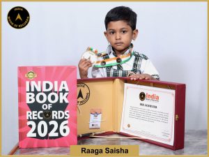 Image of Raaga Saisha with IBR Achiever Certificate.