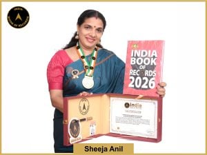 Image of Sheeja Anil, Maximum recipes written and published in online magazines by an individual.