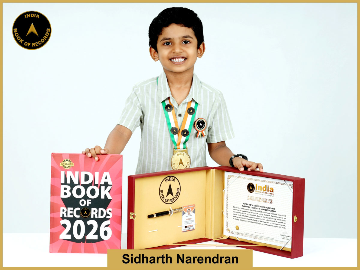 Fastest kid to identify individual outlined maps of all countries in alphabetical order