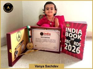 Image of Vanya Sachdev with IBR Achiever Certificate.