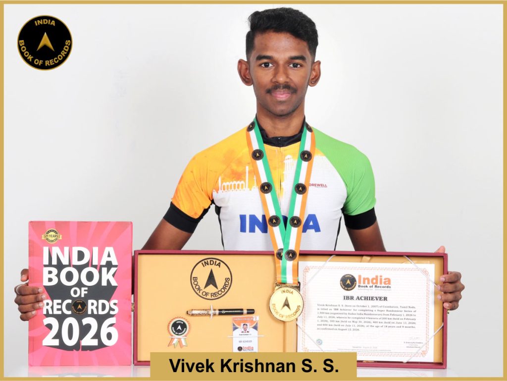 Image of Vivek Krishnan S. S. with IBR Achiever Certificate.