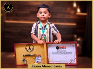 Image of Zayan Ahmed Jasin with IBR Achiever Certificate.
