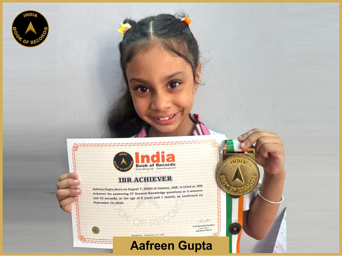 Aafreen Gupta – IBR Achiever