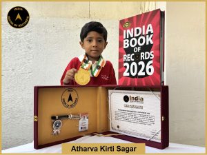 Pic of Atharva Kirti Sagar, Maximum English words read from a story book by a kid.
