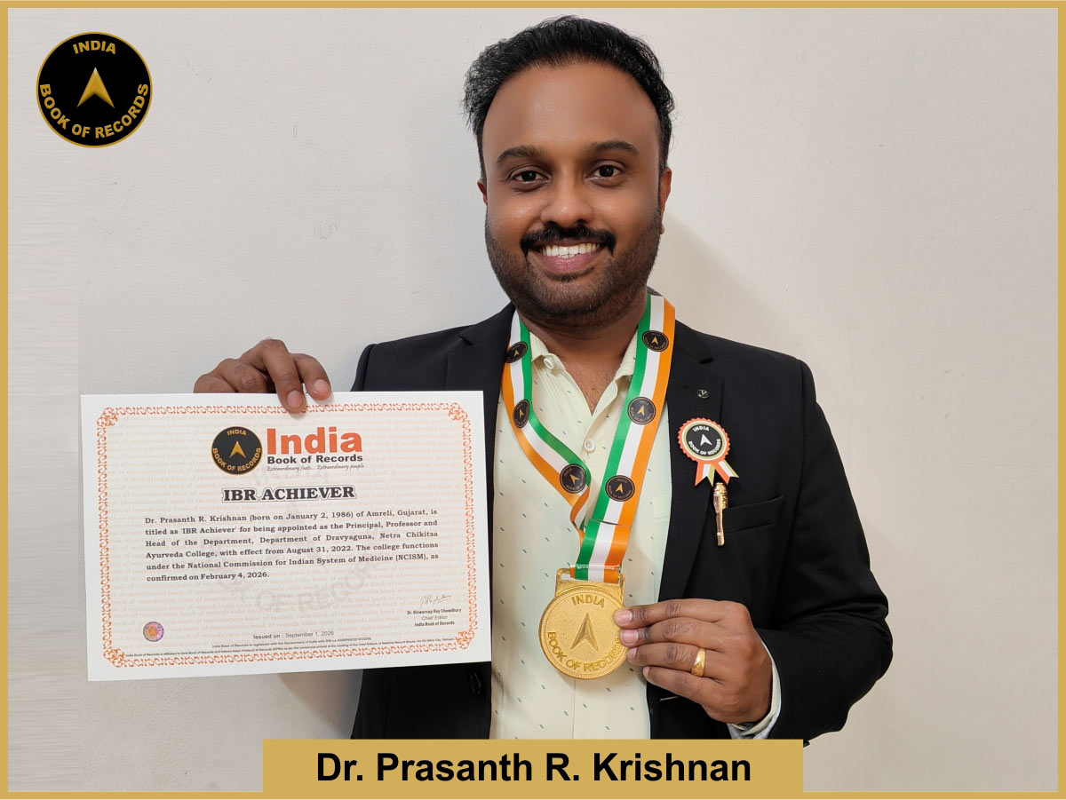 Dr. Prasanth R. Krishnan – IBR Achiever