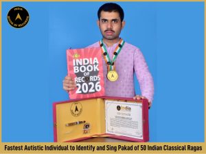 Fastest Autistic Individual to Identify and Sing Pakad of 50 Indian Classical Ragas.