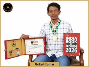 Image of Gokul Kumar with IBR Achiever Certificate.