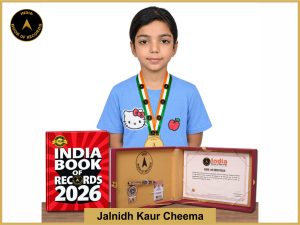 Image of Jalnidh Kaur Cheema with IBR Achiever Certificate.