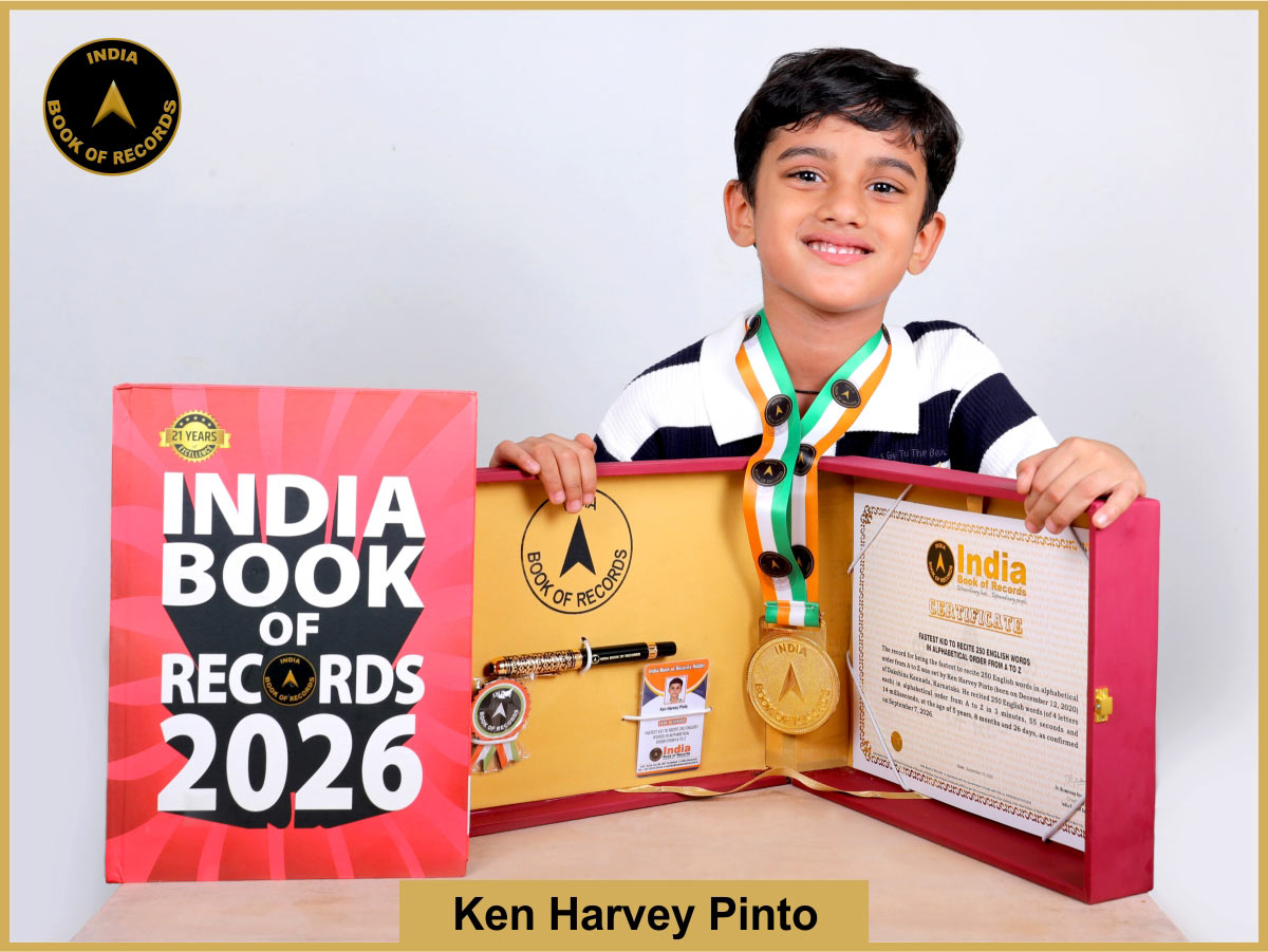 Fastest kid to recite 250 English words in alphabetical order from A to Z
