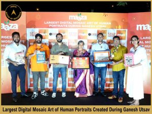 Largest Digital Mosaic Art of Human Portraits Created During Ganesh Utsav.