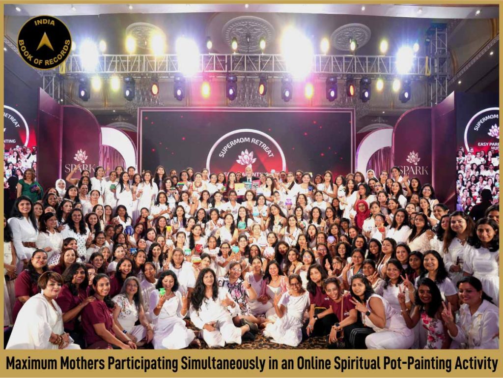 Maximum Mothers Participating Simultaneously in an Online Spiritual Pot-Painting Activity