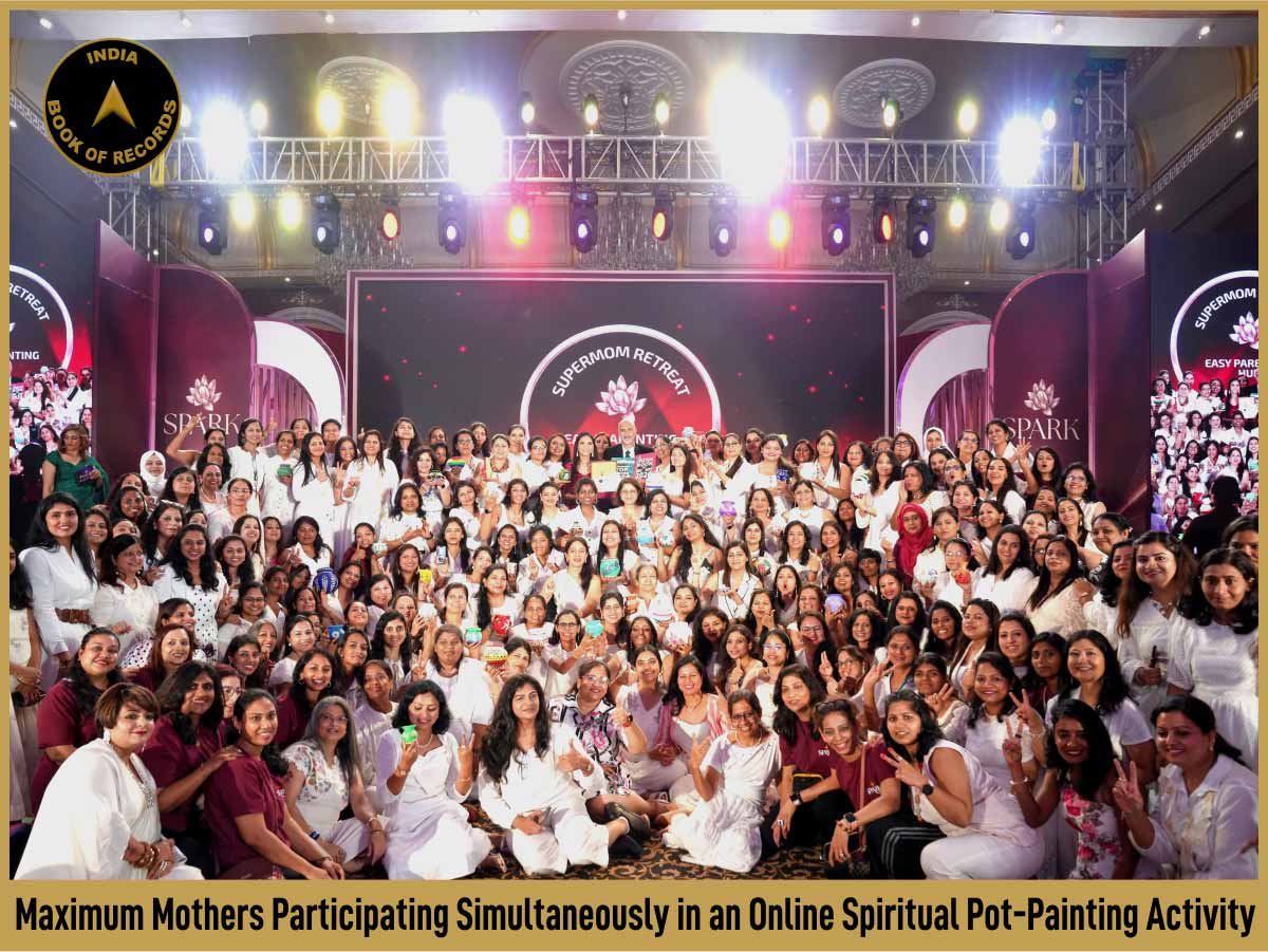 Maximum Mothers Participating Simultaneously in an Online Spiritual Pot-Painting Activity