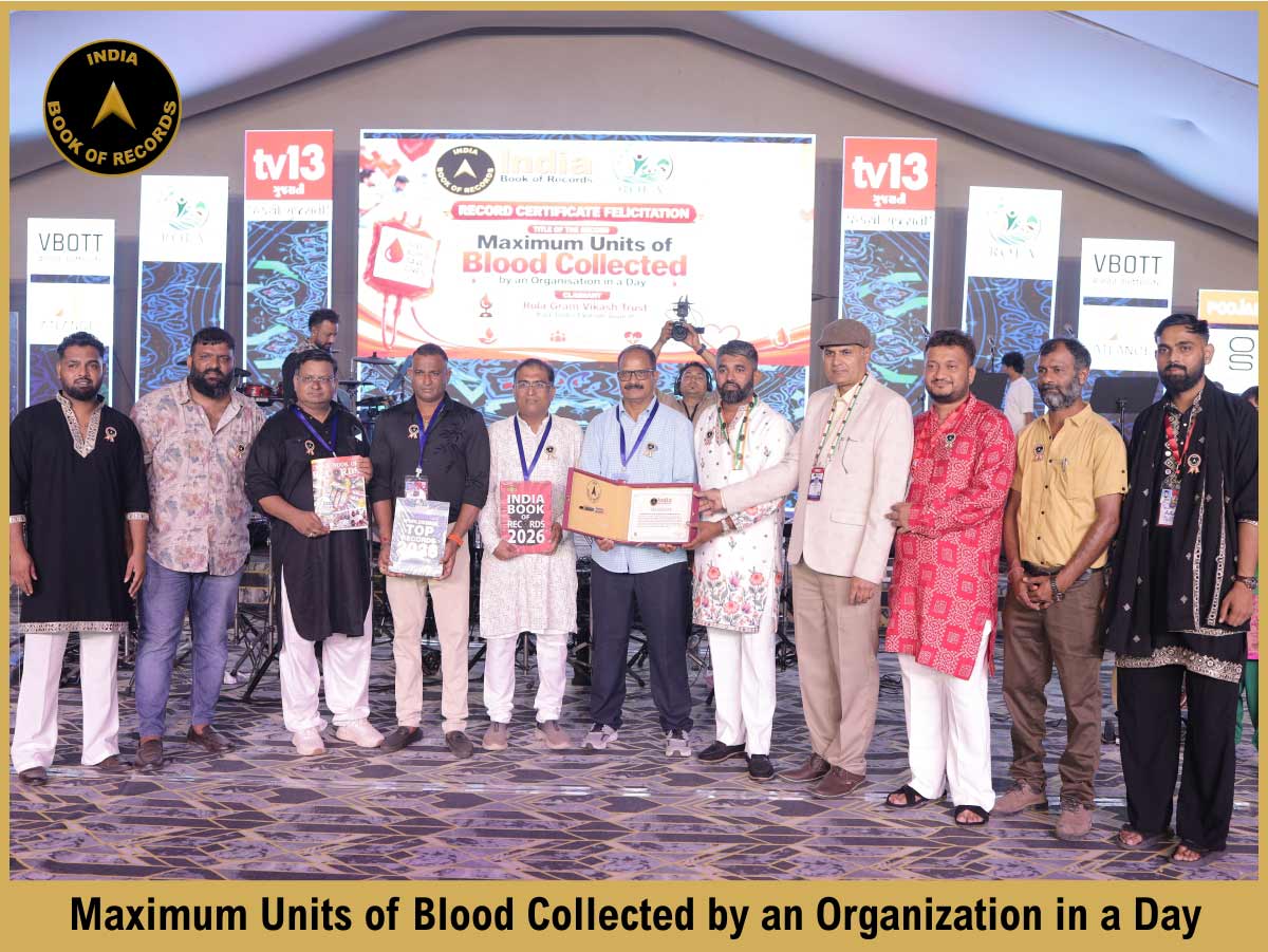 Maximum Units of Blood Collected by an Organisation in a Day