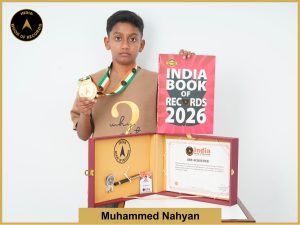 Image of Muhammed Nahyan with IBR Achiever Certificate.