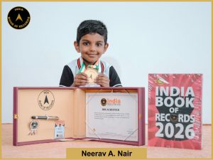 Image of Neerav A. Nair with IBR Achiever Certificate.