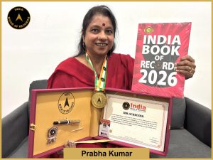 Image of Prabha Kumar with IBR Achiever Certificate.