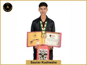 Image of Saurav Kushwaha with IBR Achiever Certificate.