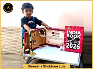 Image of Shreesha Shubham Lute with IBR Achiever Certificate.