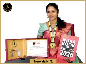 Pic of Sreekala N. S. with IBR Achiever Certificate.